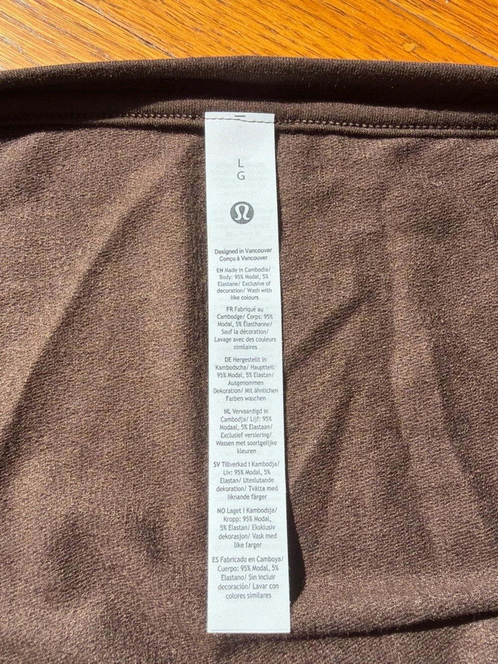 Like New - Lululemon BeCalm Oversized Boatneck Long Sleeve Shirt in Brown (L)